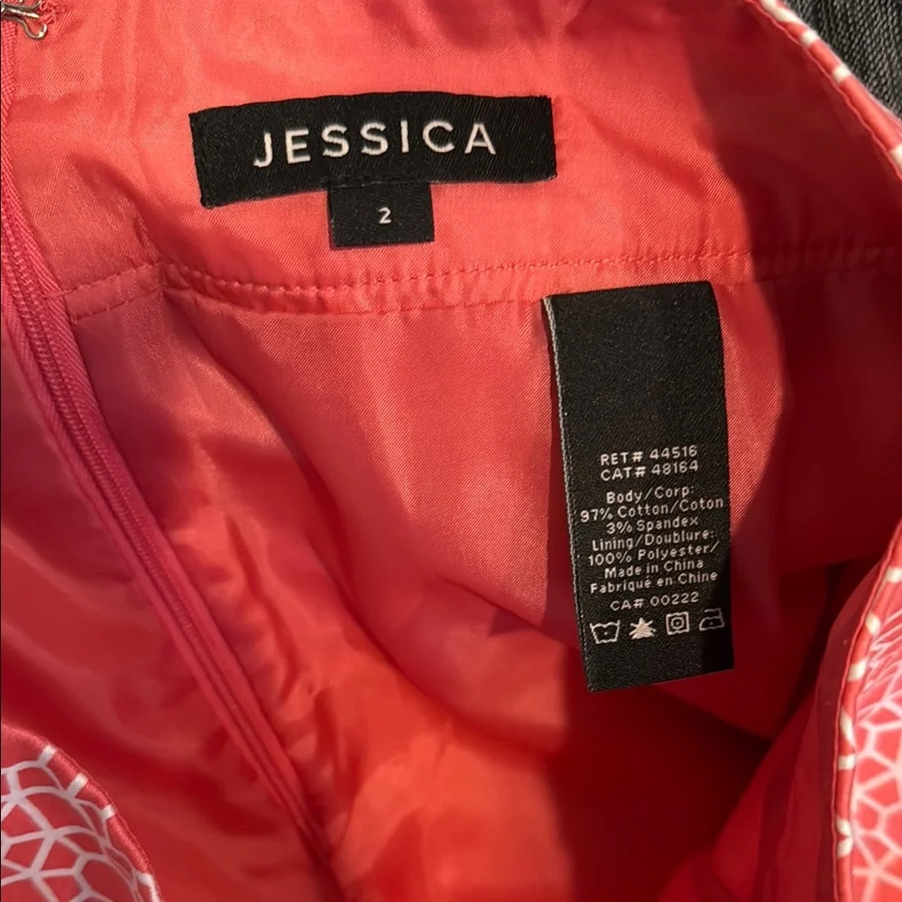 JESSICA Pink & White Skirt Size 2 - Picture 2 of 5